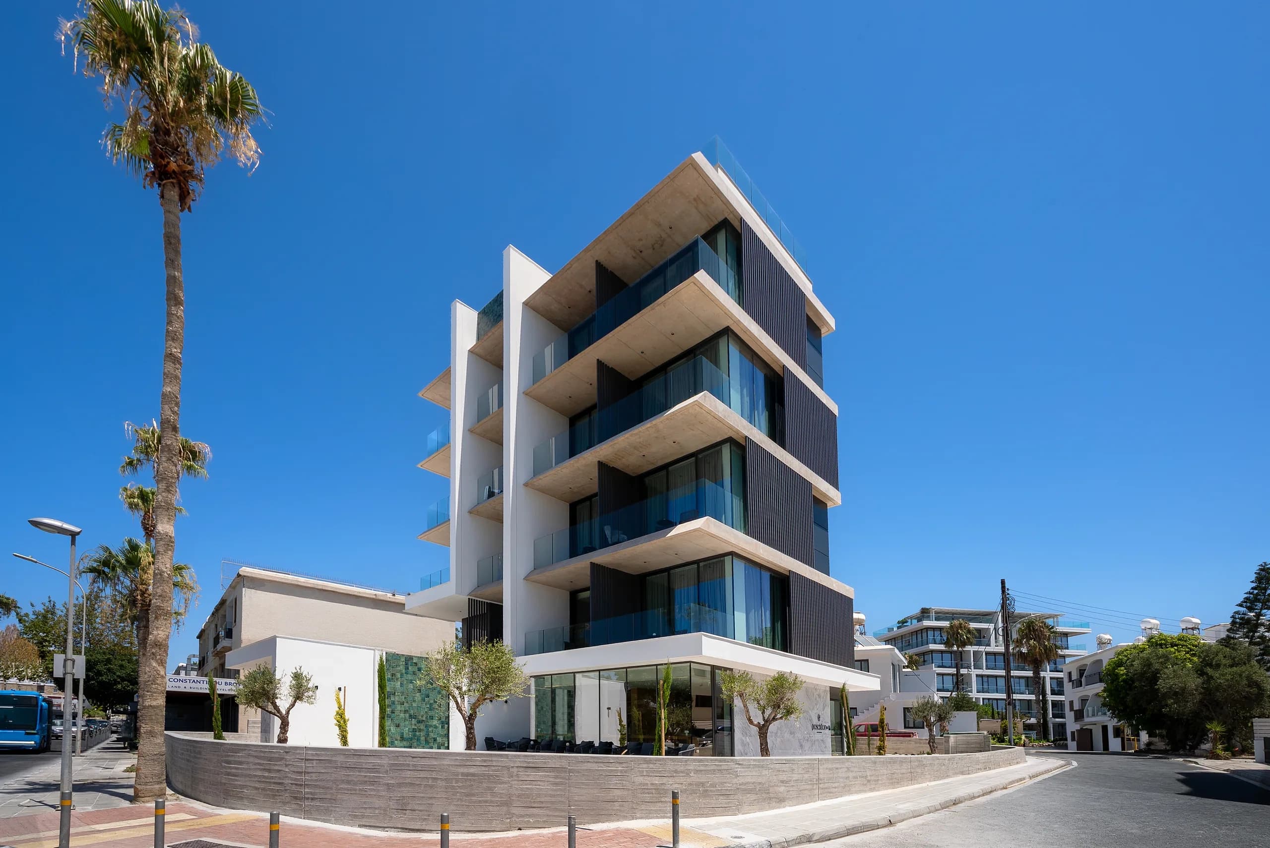 Poseidon by Deserve on its seafront street in Paphos, minutes from the harbour